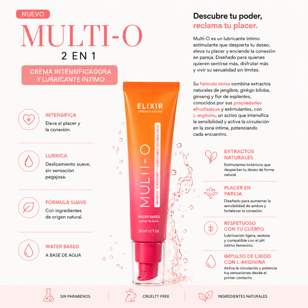 MULTI-O 2 EN 1 - Lubricante Estimulante