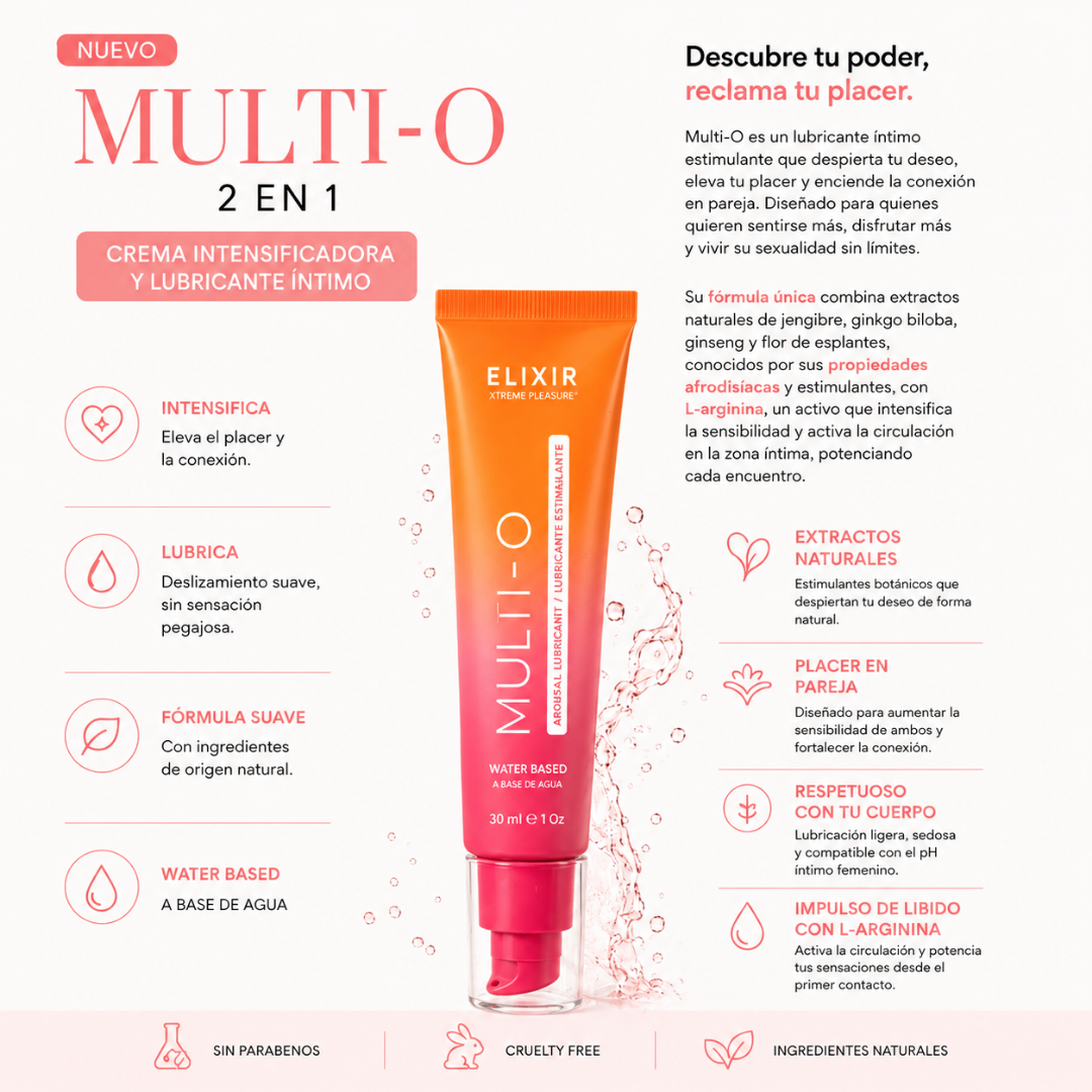 MULTI-O 2 EN 1 - Lubricante Estimulante