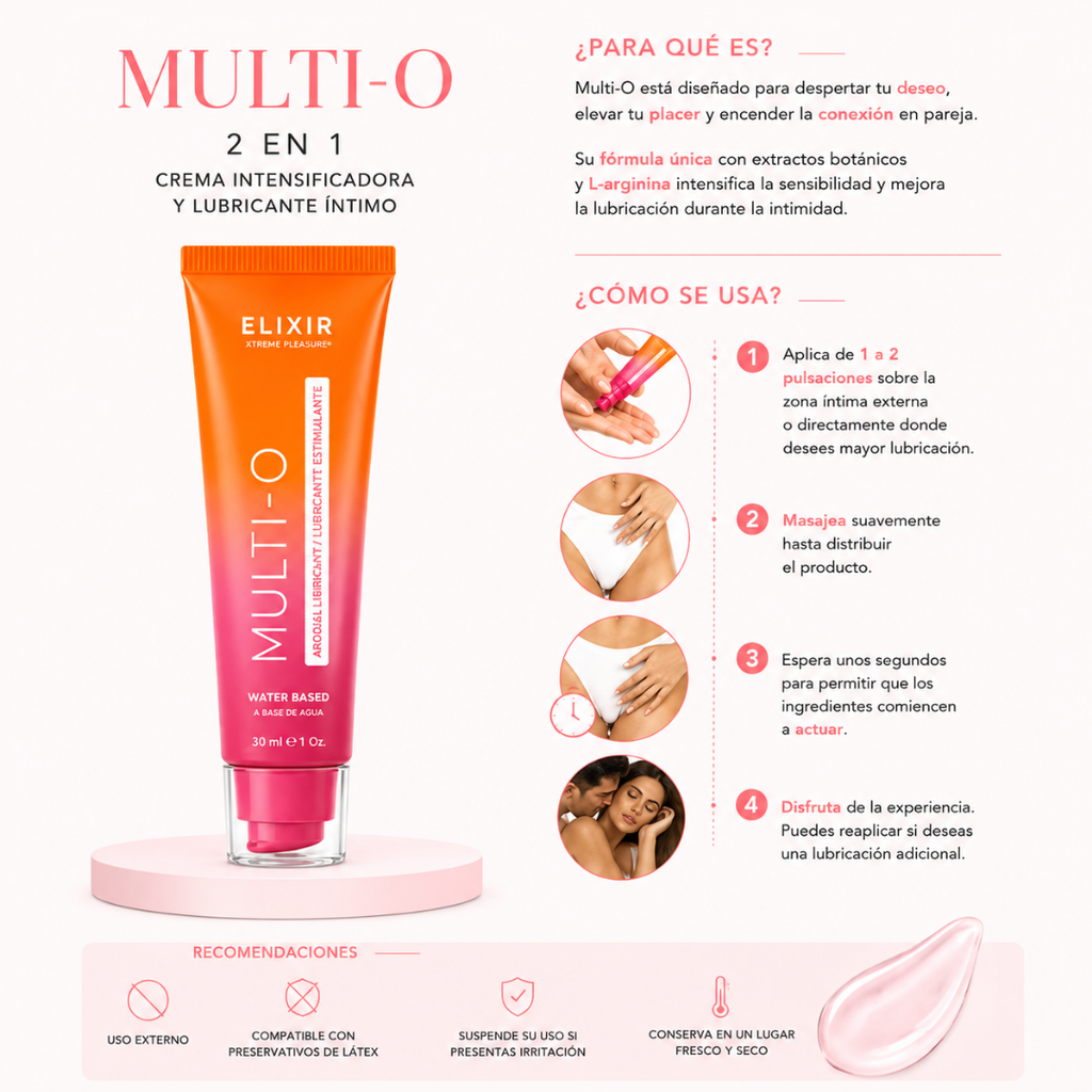 MULTI-O 2 EN 1 - Lubricante Estimulante